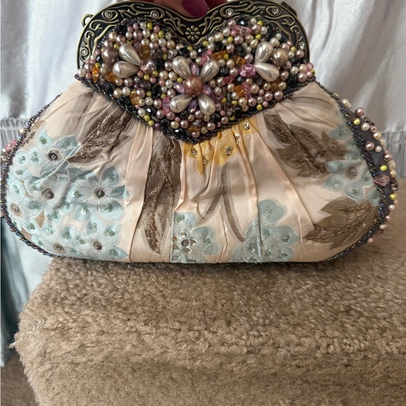 Mary Frances Beaded Clutch with Floral Accents - Picture 3 of 12